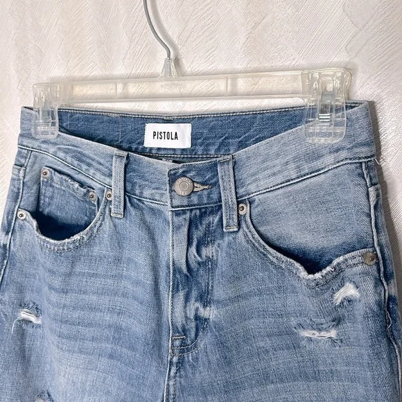 PISTOLA Presley Distressed Rock or Bust Jeans SIZE 25 - Picture 7 of 11